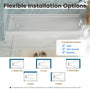 60"x30"/32" Grey One-Piece SMC Shower Pan Base with Anti-Slip Texture