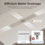 60"x36" White/Calacatta Curbless SMC Shower Base with Flamed Rock Slip-Resistant Surface, Center Drain