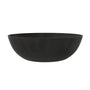 67" Matte Black Oval Solid Surface Freestanding Bathtub with Overflow and Central Drain