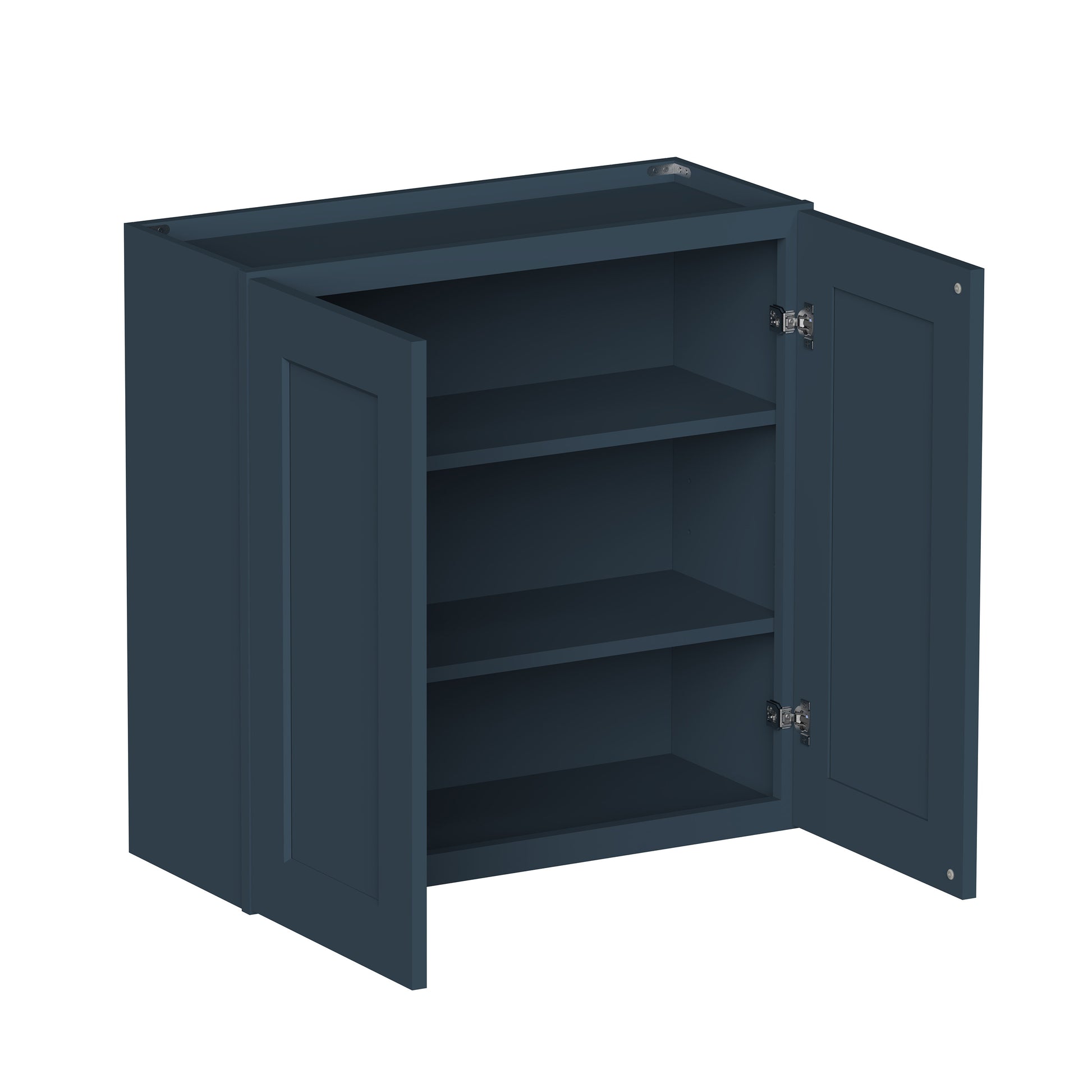 Cyber Grey RTA 24"-36"W x 12"D x 30"-42"H 15-Size Standard Wall Cabinet with 2 Doors and Shelves
