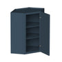 Cyber Grey RTA 24"W x 12"D x 18"/30"/36"/42"H Diagonal Corner Wall Cabinet with Shelves