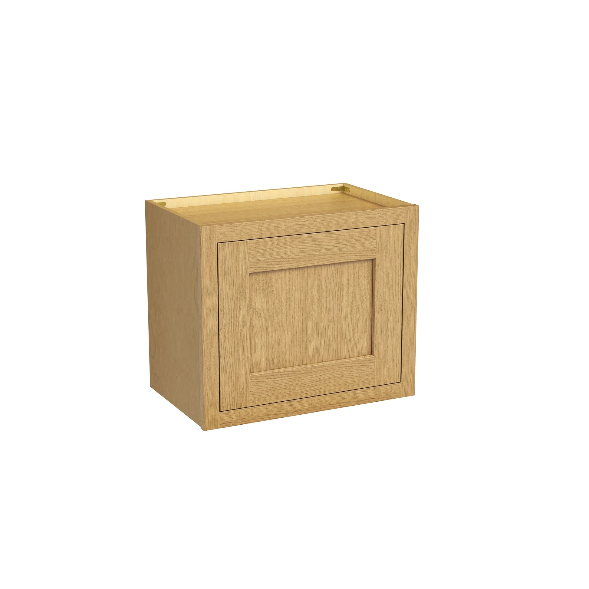 Inset Hazelnut Oak RTA 12-21"W x 18"H x 13.5"D 4-Size Single Door Wall Cabinet
