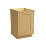 Inset Hazelnut Oak RTA 12-21"W x 34.5"H x 25"D 4-Size Full Height Single Door Base Cabinet