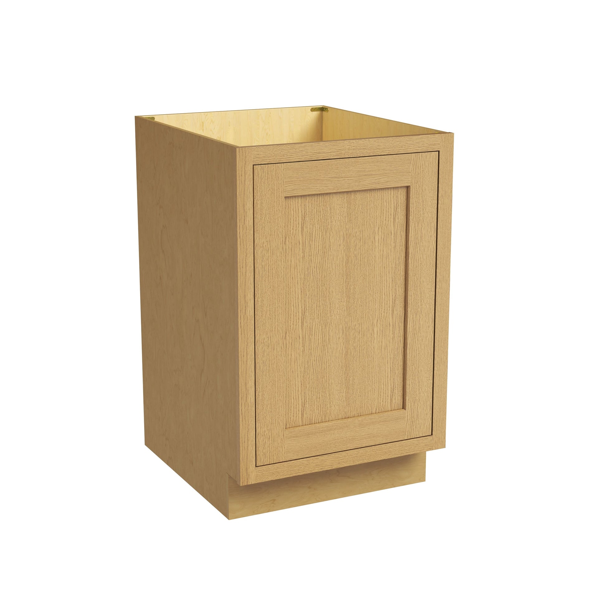 Inset Hazelnut Oak RTA 12-21"W x 34.5"H x 25"D 4-Size Full Height Single Door Base Cabinet