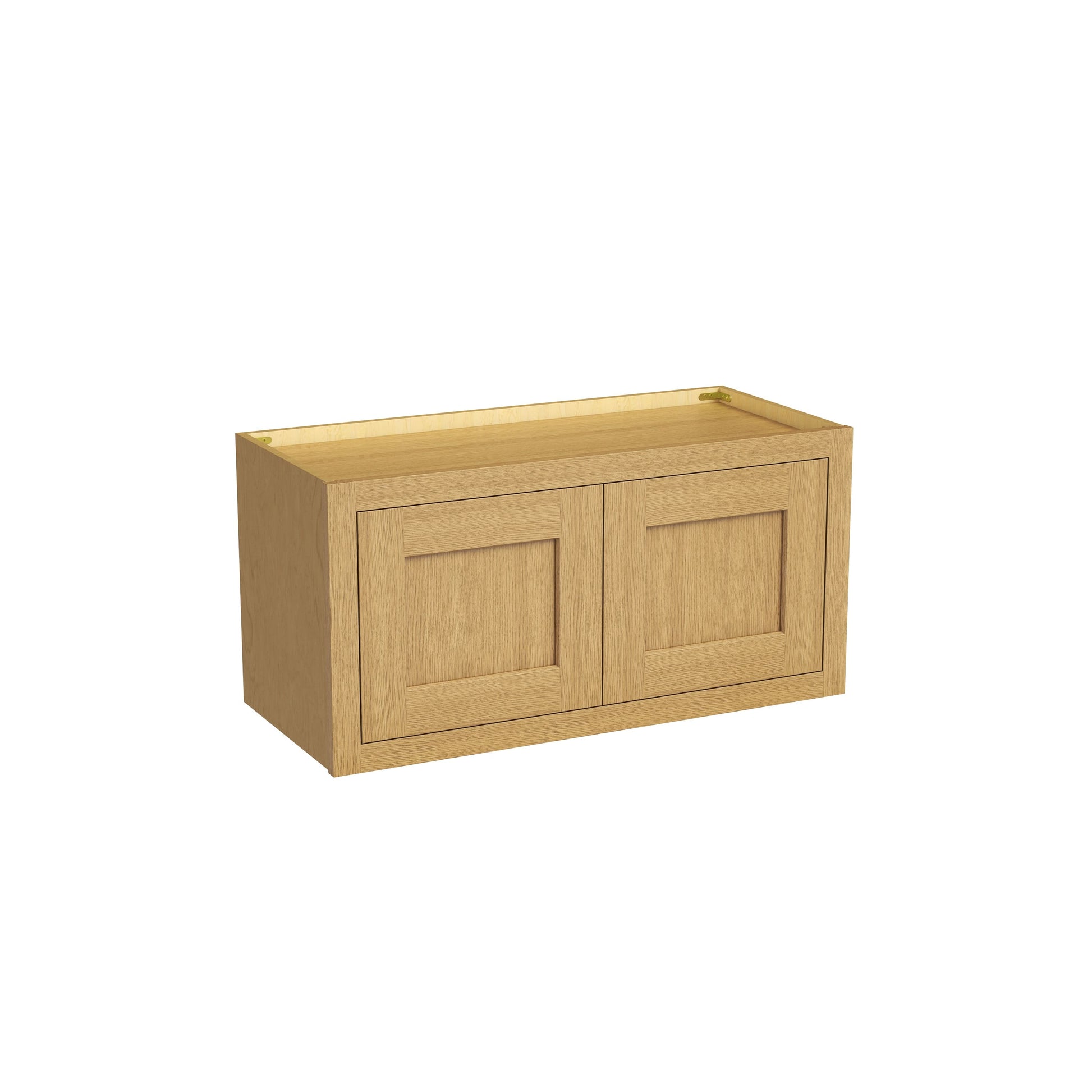 Inset Hazelnut Oak RTA 24-36"W x 12-24"H x 13.5"D 10-Size Double Doors Wall Cabinet