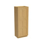Inset Hazelnut Oak RTA 24-36"W x 84-96"H x 25"D 9-Size Pantry Cabinet with 4 Doors and 4 Shelves