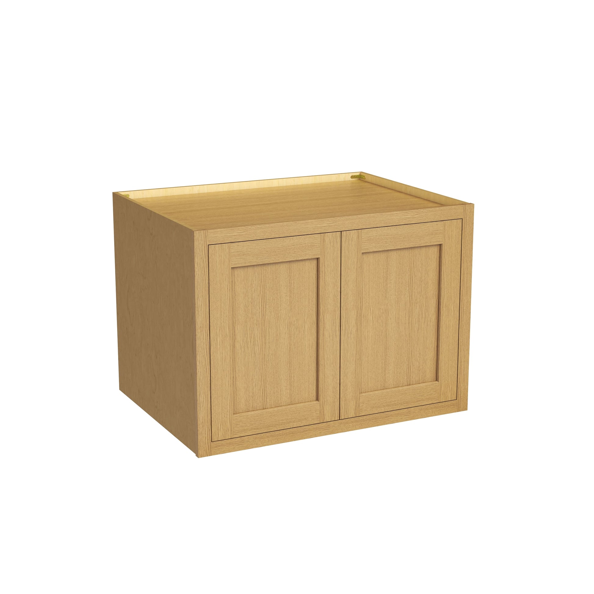 Inset Hazelnut Oak RTA 30-36"W x 12-24"H x 25"D 7-Size Double Doors Wall Cabinet