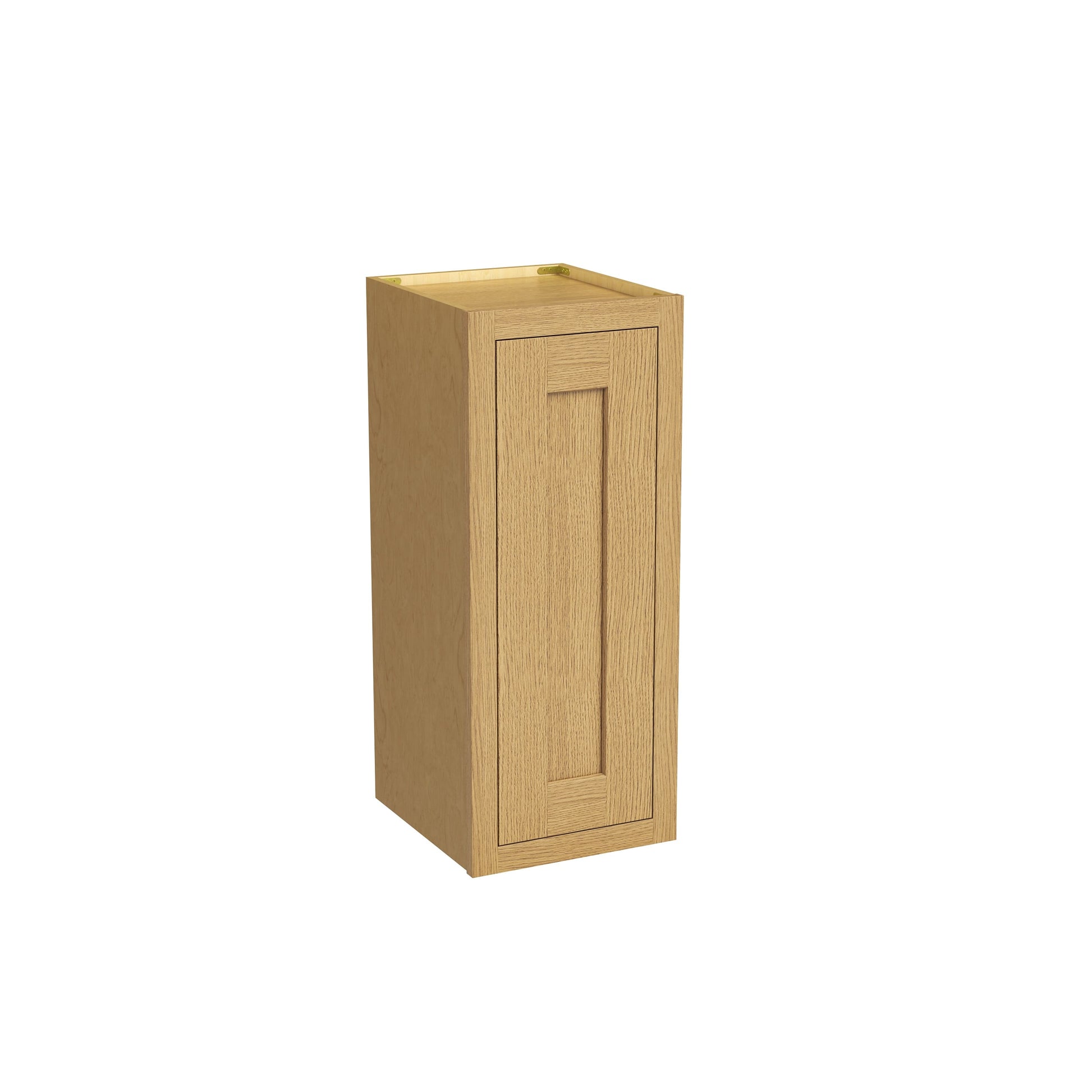 Inset Hazelnut Oak RTA 9-21"W x 30-42"H x 13.5"D 15-Size Single Door Wall Cabinet