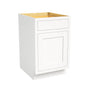 Inset Origami White RTA 12-21"W x 34.5"H x 25"D 4-Size Single Drawer Base Cabinet with 1 Door