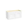 Inset Origami White RTA 24-36"W x 12-24"H x 13.5"D 10-Size Double Doors Wall Cabinet