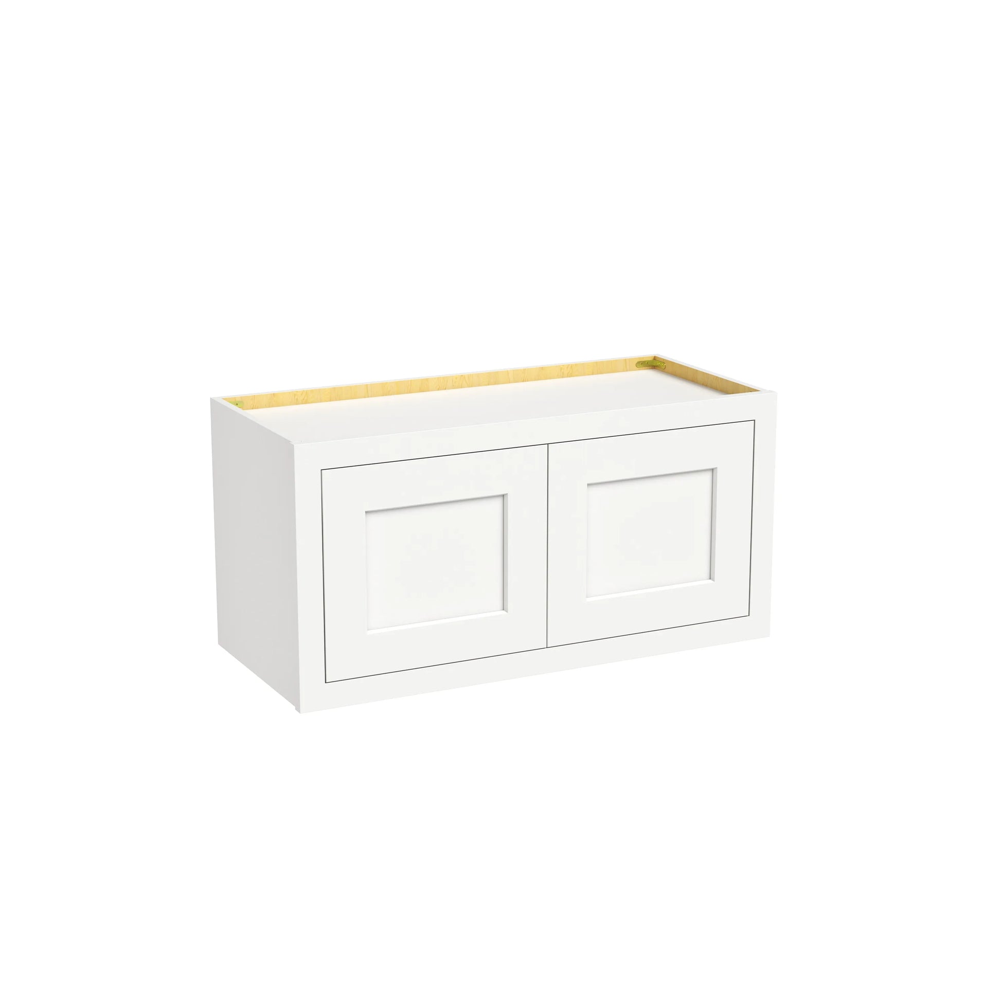 Inset Origami White RTA 24-36"W x 12-24"H x 13.5"D 10-Size Double Doors Wall Cabinet