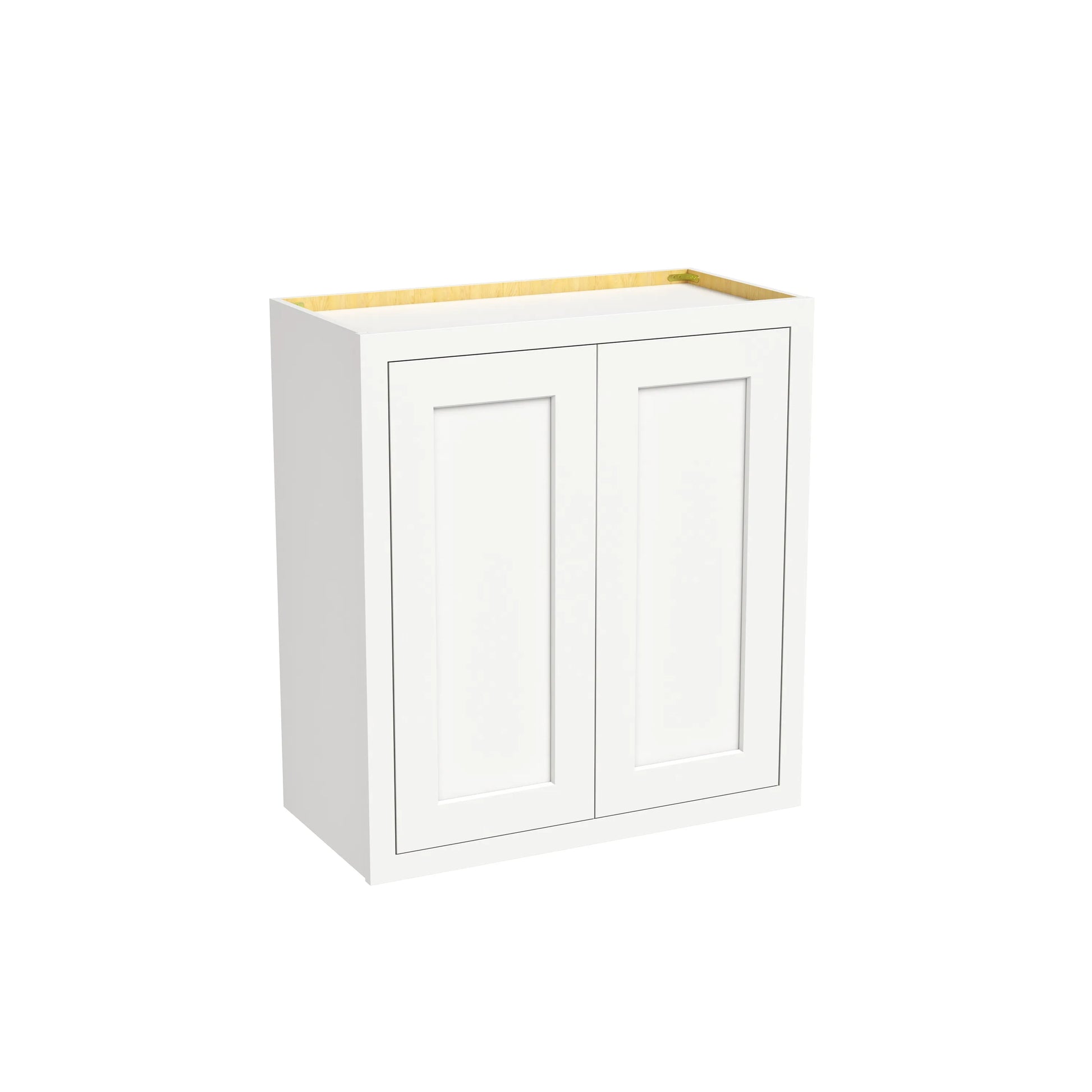 Inset Origami White RTA 24-36"W x 30-42"H x 13.5"D 15-Size Double Doors Wall Cabinet