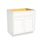 Inset Origami White RTA 24-36"W x 34.5"H x 25"D 5-Size Single Drawer Base Cabinet with 2 Doors