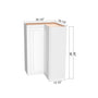 Inset Origami White RTA 25.5"W x 18-42"H x 13.5"D 3-Size Easy Reach Wall Cabinet with 2-3 shelves