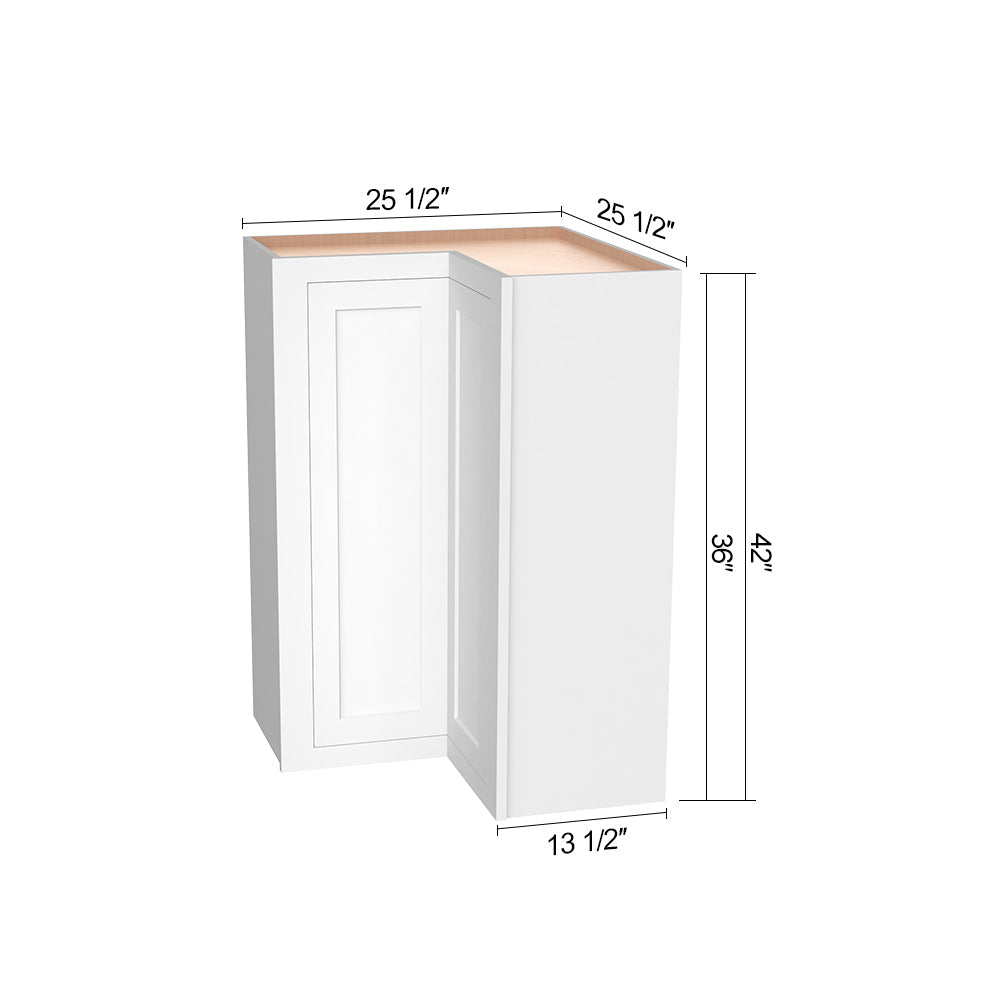 Inset Origami White RTA 25.5"W x 18-42"H x 13.5"D 3-Size Easy Reach Wall Cabinet with 2-3 shelves