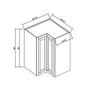 Inset Origami White RTA 25.5"W x 18-42"H x 13.5"D 3-Size Easy Reach Wall Cabinet with 2-3 shelves