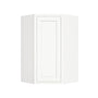 Inset Origami White RTA 25.5"W x 18-42"H x 13.5"D 4-Size Diagonal Corner Wall Cabinet with 2-3 Shelves