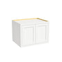 Inset Origami White RTA 30-36"W x 12-24"H x 25"D 7-Size Double Doors Wall Cabinet