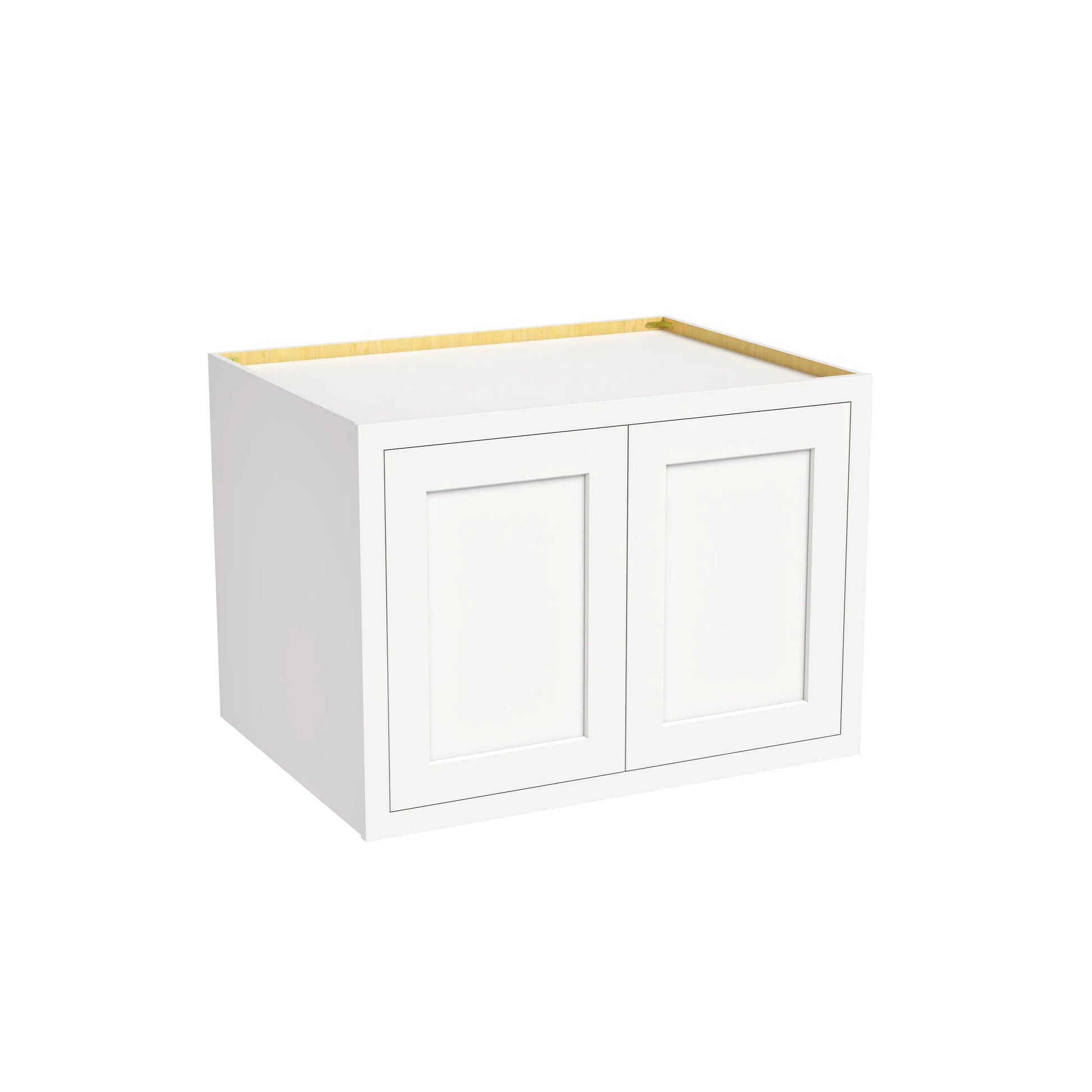 Inset Origami White RTA 30-36"W x 12-24"H x 25"D 7-Size Double Doors Wall Cabinet
