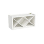 Inset Origami White RTA 30-36"W x 15-18"H x 13.5"D 4-Size X-Shaped Wine Grid Wall Rack Cabinet