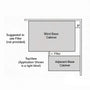 Inset Origami White RTA 40-46"W x 34.5"H x 25"D 3-Size Blind Corner Base Cabinet with 1 Door, 1 Drawer and 1 Shelf