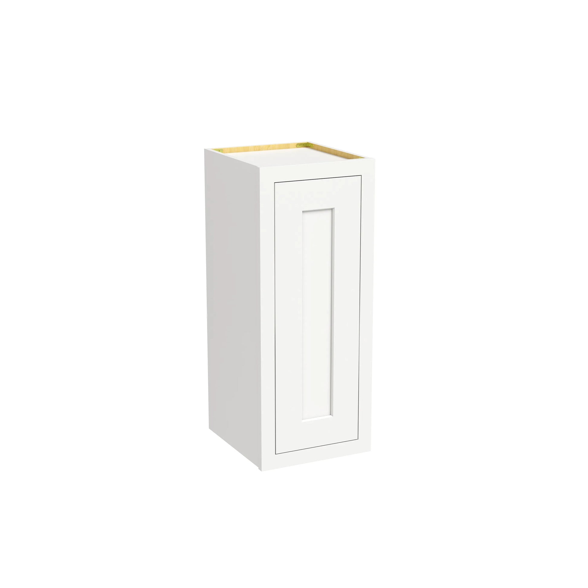 Inset Origami White RTA 9-21"W x 30-42"H x 13.5"D 15-Size Single Door Wall Cabinet