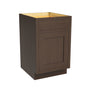Inset Truffle Brown RTA 12-21"W x 34.5"H x 25"D 4-Size Single Drawer Base Cabinet with 1 Door