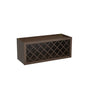 Inset Truffle Brown RTA 24-36"W x 15-30"H x 13.5"D 5-Size Diamond Lattice Wine Grid Wall Rack Cabinet