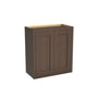 Inset Truffle Brown RTA 24-36"W x 30-42"H x 13.5"D 15-Size Double Doors Wall Cabinet