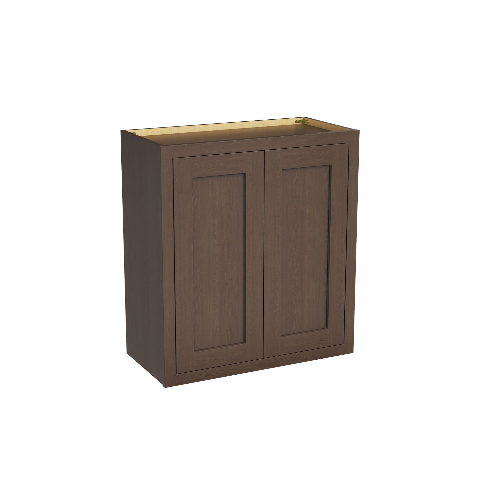 Inset Truffle Brown RTA 24-36"W x 30-42"H x 13.5"D 15-Size Double Doors Wall Cabinet