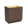 Inset Truffle Brown RTA 24-36"W x 34.5"H x 25"D 5-Size Full Height Double Doors Base Cabinet