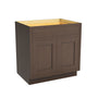 Inset Truffle Brown RTA 24-36"W x 34.5"H x 25"D 5-Size Single Drawer Base Cabinet with 2 Doors