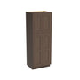 Inset Truffle Brown RTA 24-36"W x 84-96"H x 25"D 9-Size Pantry Cabinet with 4 Doors and 4 Shelves