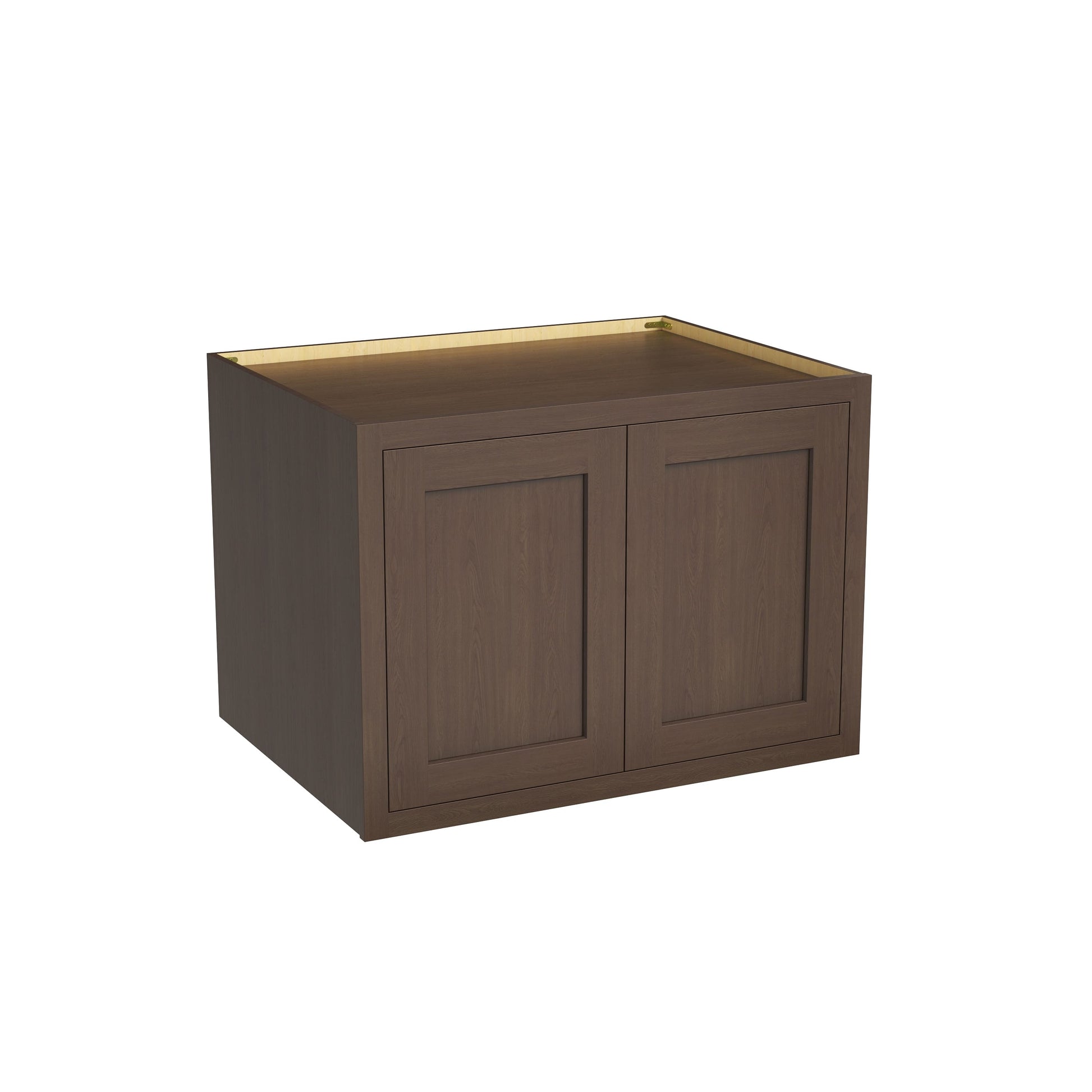 Inset Truffle Brown RTA 30-36"W x 12-24"H x 25"D 7-Size Double Doors Wall Cabinet