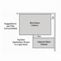 Inset Truffle Brown RTA 40-46"W x 34.5"H x 25"D 3-Size Blind Corner Base Cabinet with 1 Door, 1 Drawer and 1 Shelf