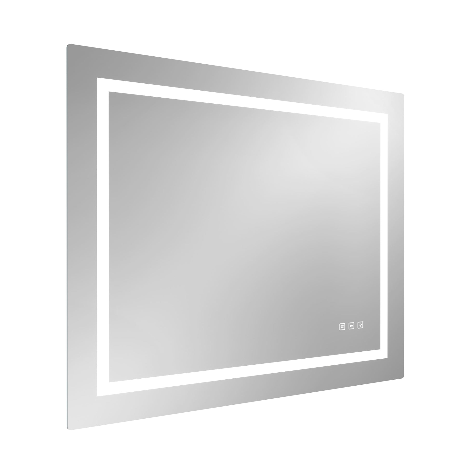 LED Front-Lighted Bathroom Mirror with Touch Dimming and Shadow Free Lighting