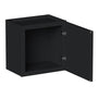 Slim Ebony Black Shaker RTA 12"/15"/18"/21"W x 18"H x 12"D Single Door Short Wall Cabinet