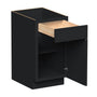Slim Ebony Black Shaker RTA 12"/15"/18"/21"W x 34.5"H x 24"D Standard Base Cabinet with 1 Drawer and 1 Door