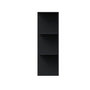 Slim Ebony Black Shaker RTA 12"W x 30"/36"/42"H x 9"D Wall Open Shelf with 3/4 Layers