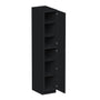 Slim Ebony Black Shaker RTA 18"W x 84"/90“/96”H x 27"D Tall Pantry Cabinet with 2 Doors and Shelves