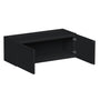 Slim Ebony Black Shaker RTA 24"-36"W x 12"-24"H x 12"D 17-Size Short Wall Cabinet with 2 Doors