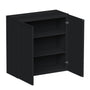 Slim Ebony Black Shaker RTA 24"-36"W x 30"/36"/42"H x 12"D 15-Size Standard Wall Cabinet with 2 Doors