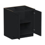 Slim Ebony Black Shaker RTA 24"-36"W x 34.5"H x 24"D 5-Size Full Height Door Base Cabinet with 2 Doors