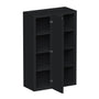 Slim Ebony Black Shaker RTA 27"W x 30"/36"/42"H x 12"D Standard Corner Wall Cabinet with Shelves
