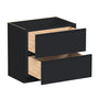 Slim Ebony Black Shaker RTA 30"/33"/36"W x 34.5"H x 24"D Drawer Base Cabinet with 2 Drawers
