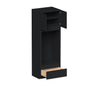 Slim Ebony Black Shaker RTA 33"W x 84"/90"/96"H x 27"D Double Oven Cabinet with 1 Drawer and 2 Doors