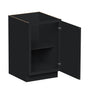 Slim Ebony Black Shaker RTA 9"/18"/21"W x 34.5"H x 24"D Full Height Door Base Cabinet with Single Door