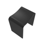Solid Surface U-Shaped Shower Stool in Matte White / Matte Black