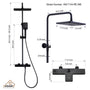 11.4"*7.5" Thermostatic rain shower faucet in Matte Black-CASAINC