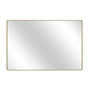Tempered Glass Wall-Mounted Mirror with Gold Metal Frame